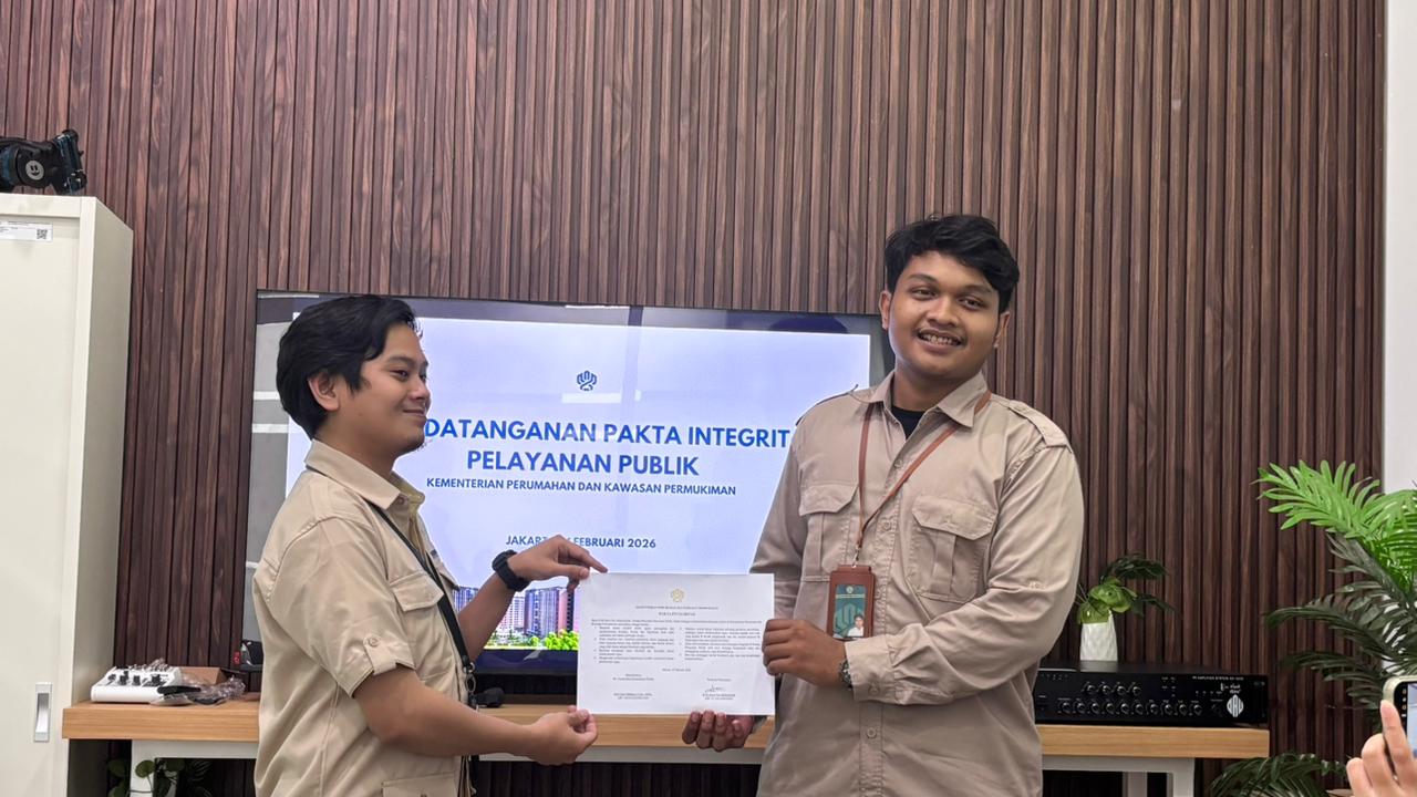 Petugas Pelayanan Publik Kementerian PKP Tanda Tangani Pakta Integritas Pelayanan Publik